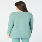 Snap Button Boatneck Soft Knit Tunic image number null