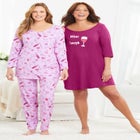 Avenue Body Three-Quarter Sleeve Sleepshirt image number null