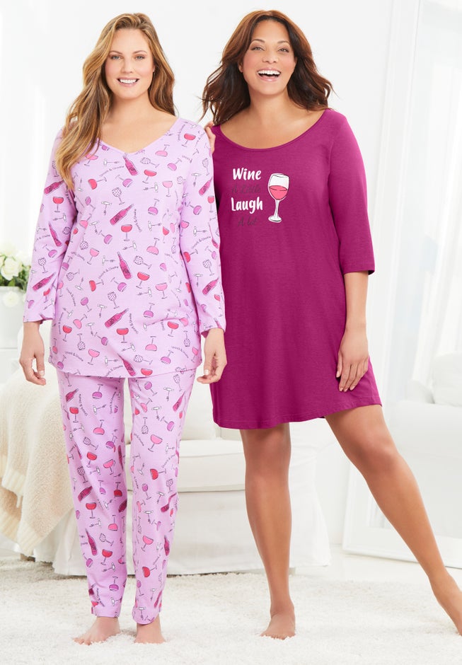 Avenue Body Three-Quarter Sleeve Sleepshirt image number 4