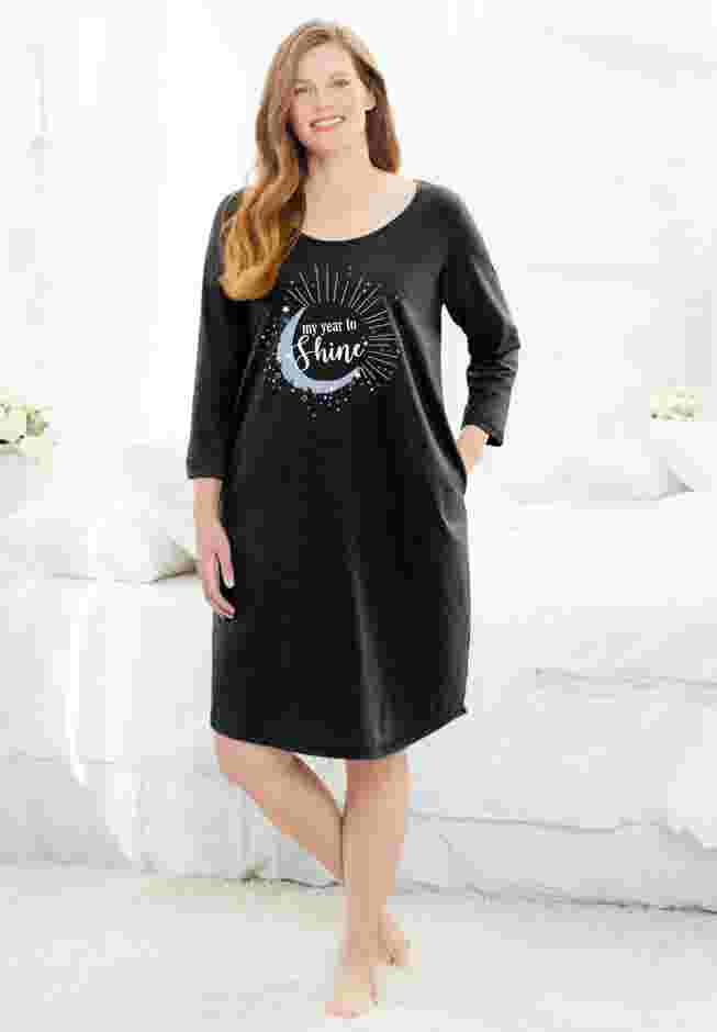 Avenue Body Three-Quarter Sleeve Sleepshirt image number 6