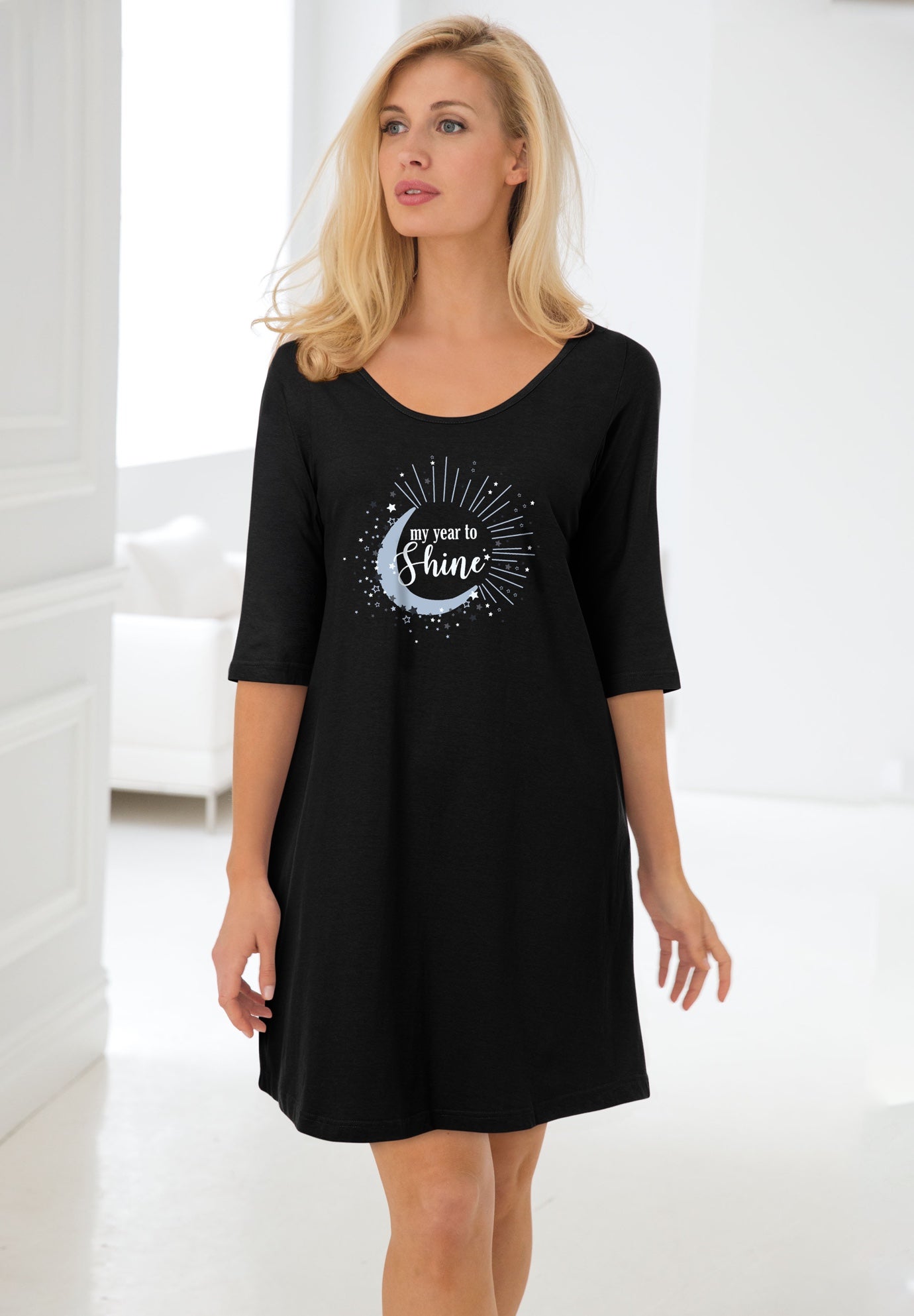 Avenue Body Three-Quarter Sleeve Sleepshirt image number 0