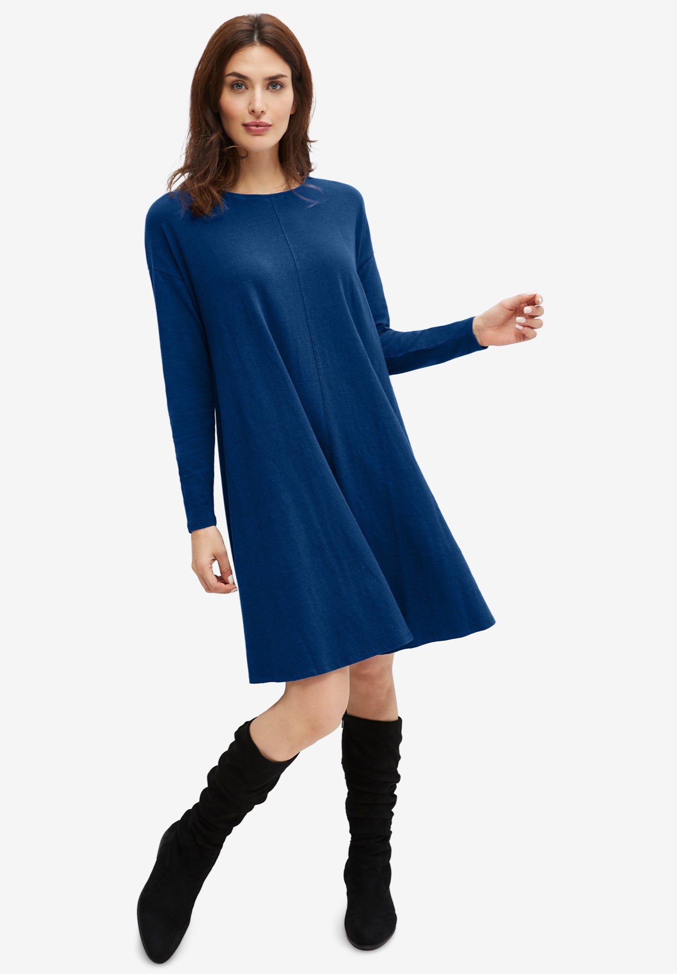 Knit Trapeze Dress image number 0