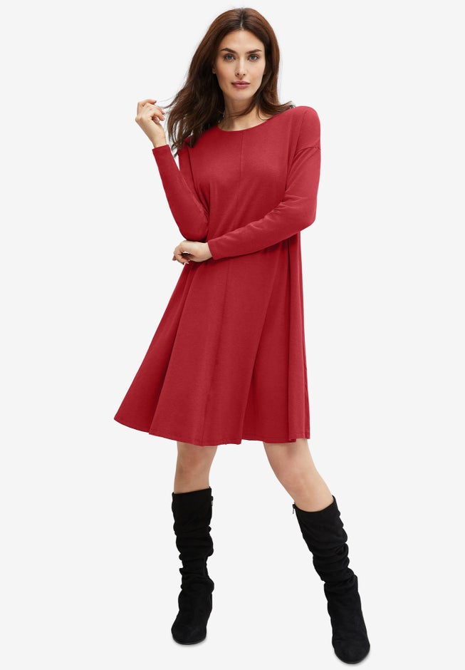 Knit Trapeze Dress image number 0