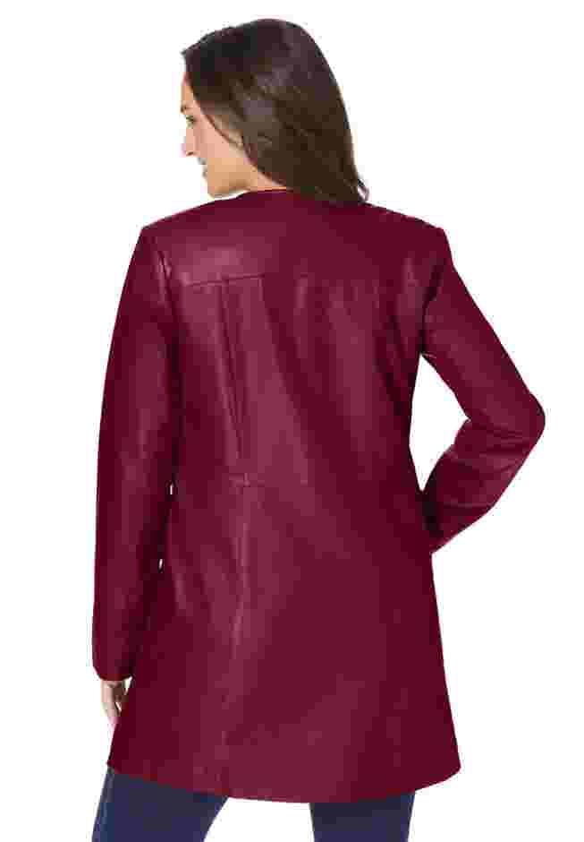 Three-Quarter Leather Jacket image number 1