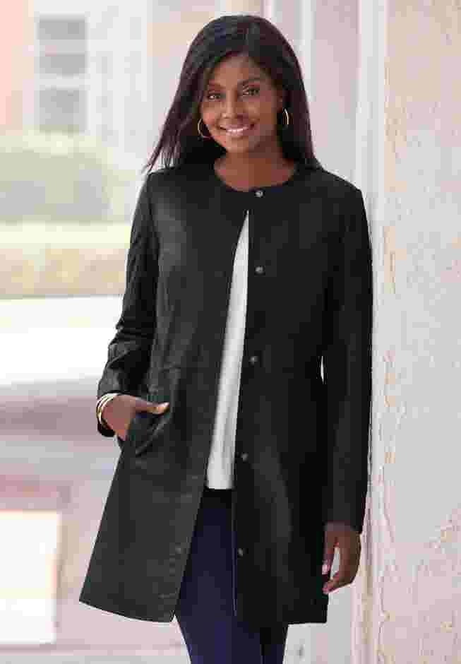 Three-Quarter Leather Jacket image number 0