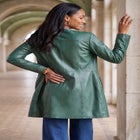 Three-Quarter Leather Jacket image number null