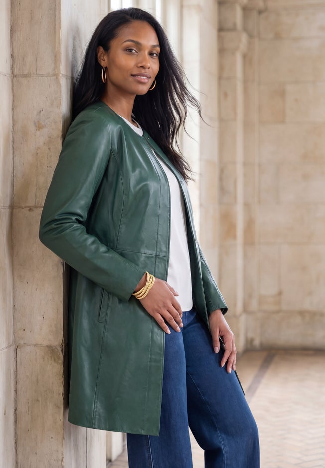 Three-Quarter Leather Jacket image number 2