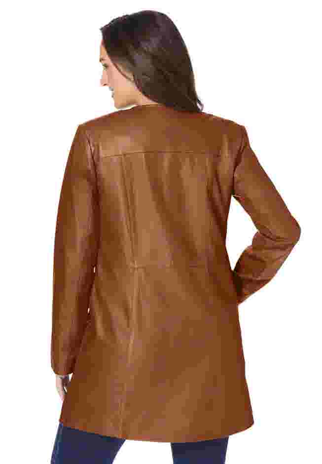 Three-Quarter Leather Jacket image number 1