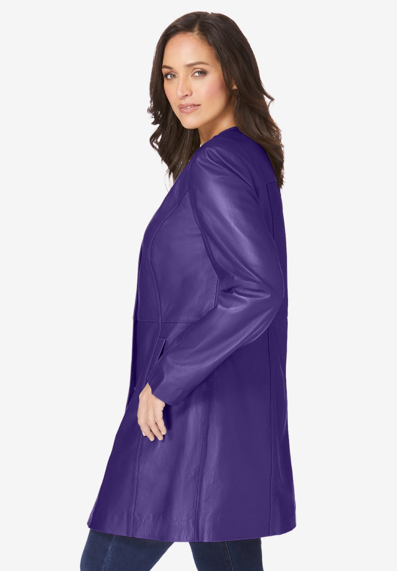 Three-Quarter Leather Jacket image number 2