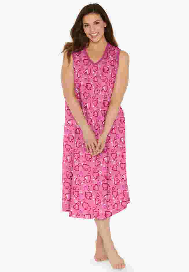 Long Sleeveless Sleepshirt image number 3
