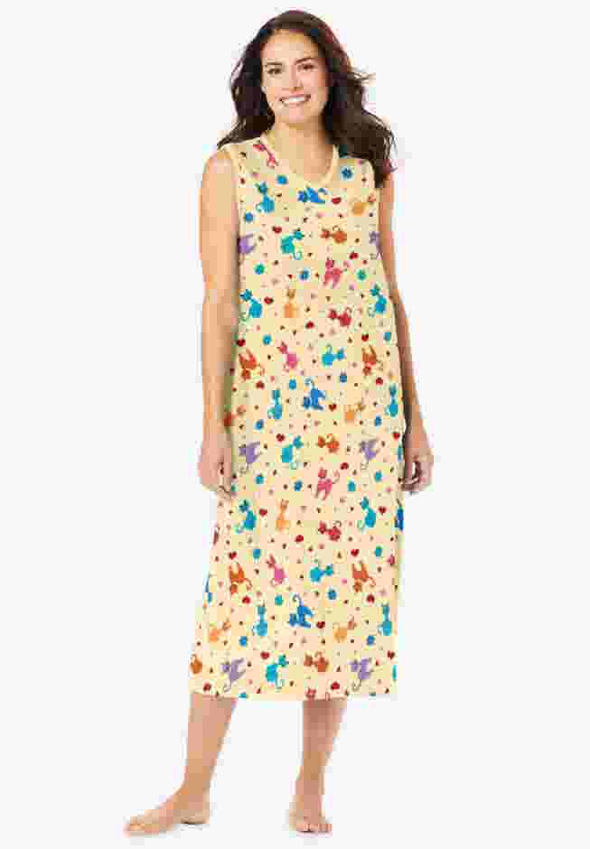 Long Sleeveless Sleepshirt image number 0