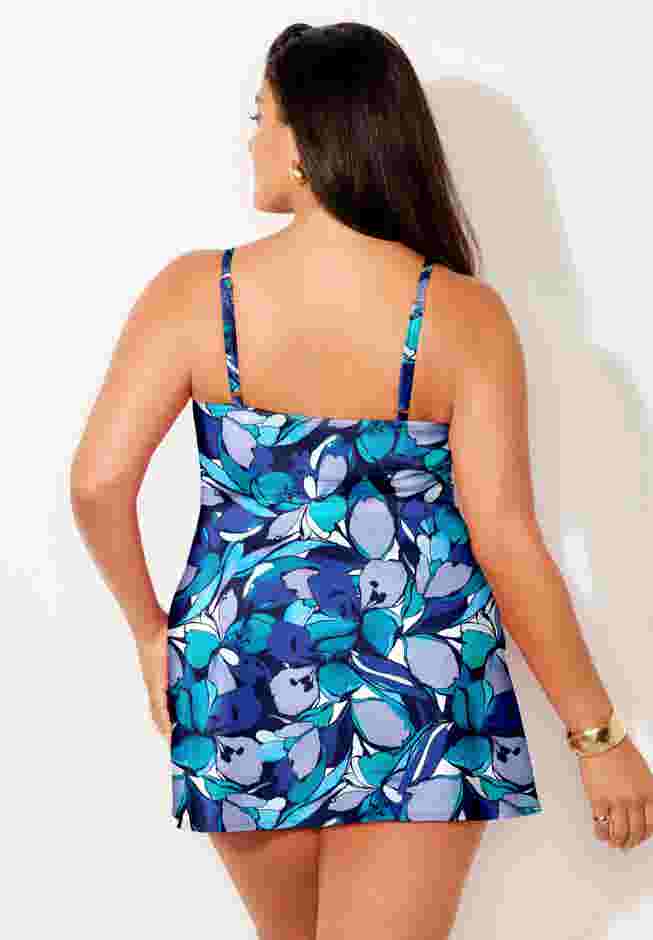 Chlorine Resistant Flowy Swimdress image number 1