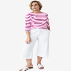 Lightweight Wide-Leg Crop Jeans image number null