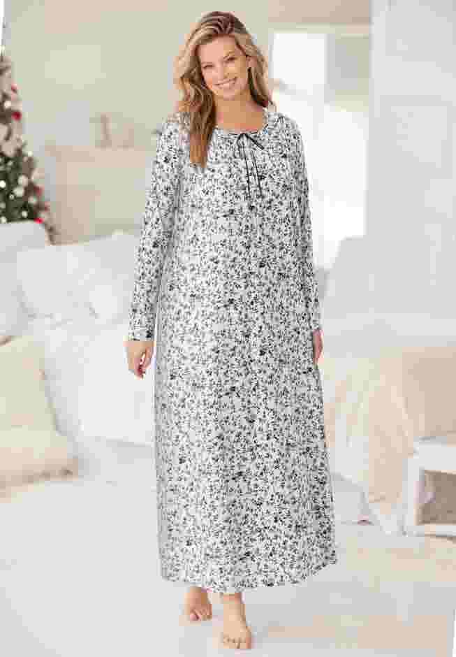 Floral Knit Gown  image number 0