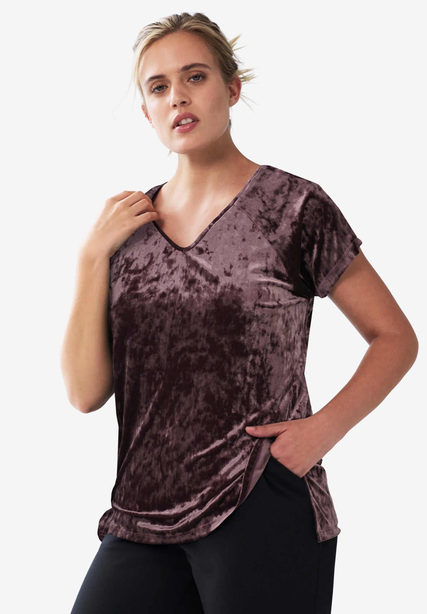 Crushed Velour Tee image number 0