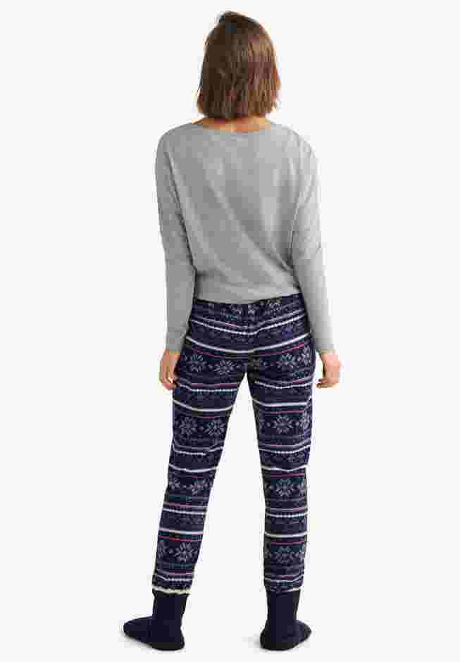 Fair Isle Fleece Pajama Pants image number 1