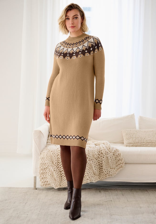 Fair Isle Sweater Dress image number 0