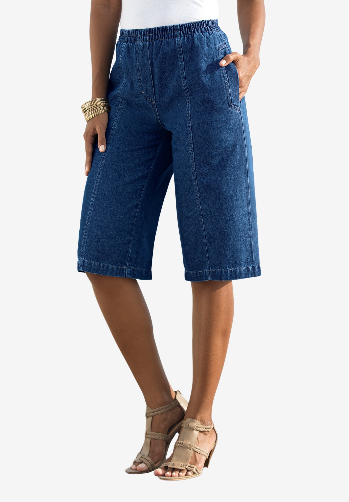 Plus Size Easy-Wear Bermuda Short image number 1