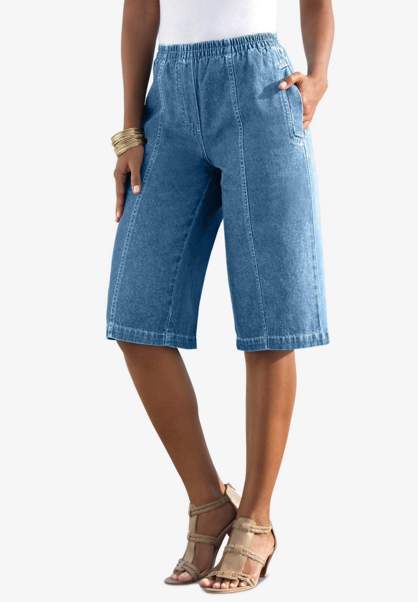 Plus Size Easy-Wear Bermuda Short image number 0