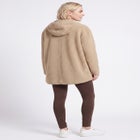 Zip Front Hooded Sherpa Jacket image number 1