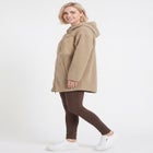 Zip Front Hooded Sherpa Jacket image number 2