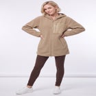 Zip Front Hooded Sherpa Jacket image number 0