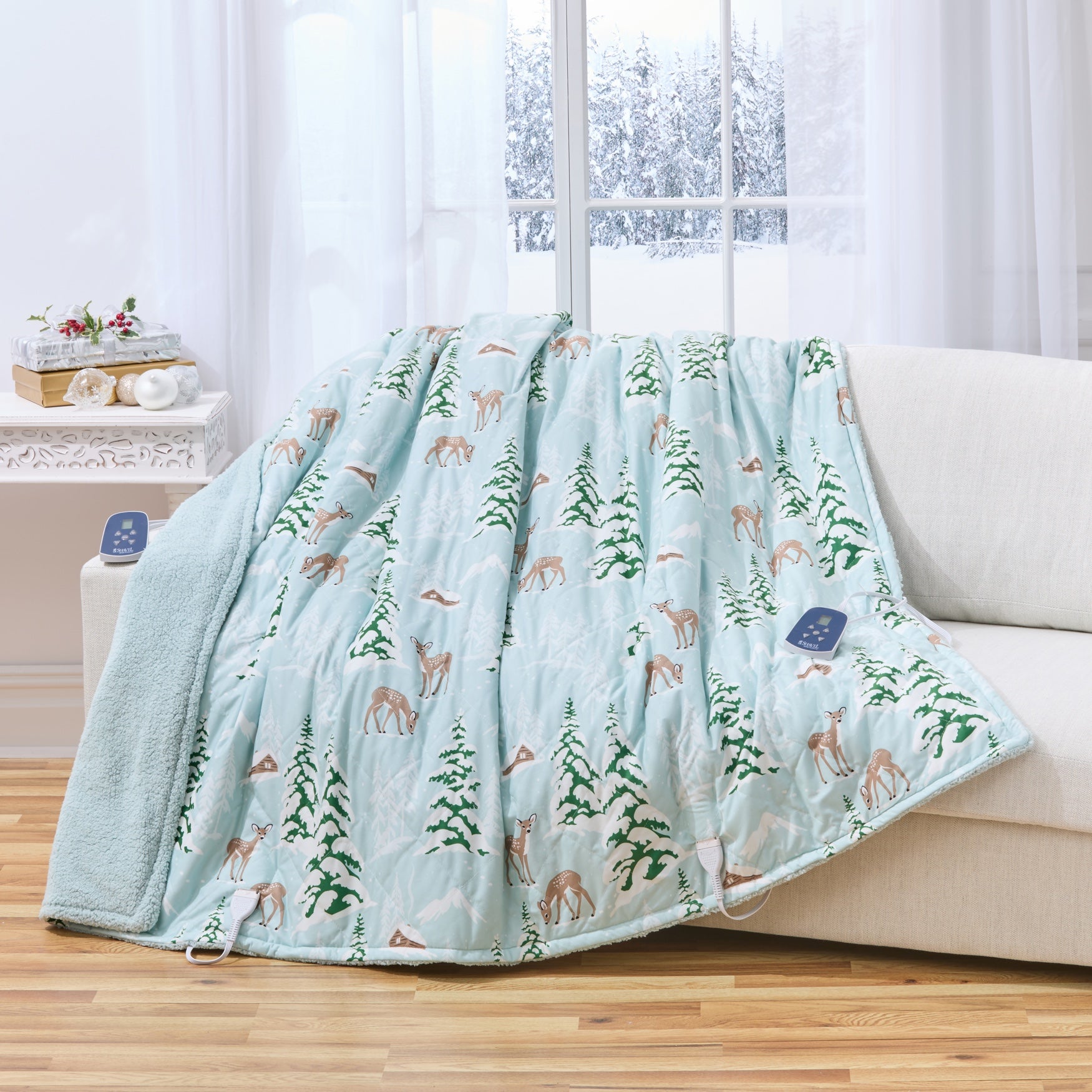 Micro Flannel Sherpa Electric Blanket image number 3