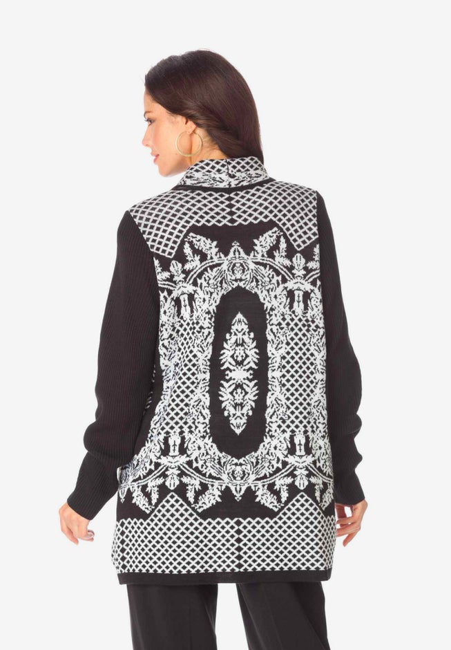 Diamond Cage Cardigan Sweater image number null