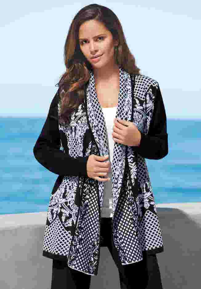 Diamond Cage Cardigan Sweater image number 2