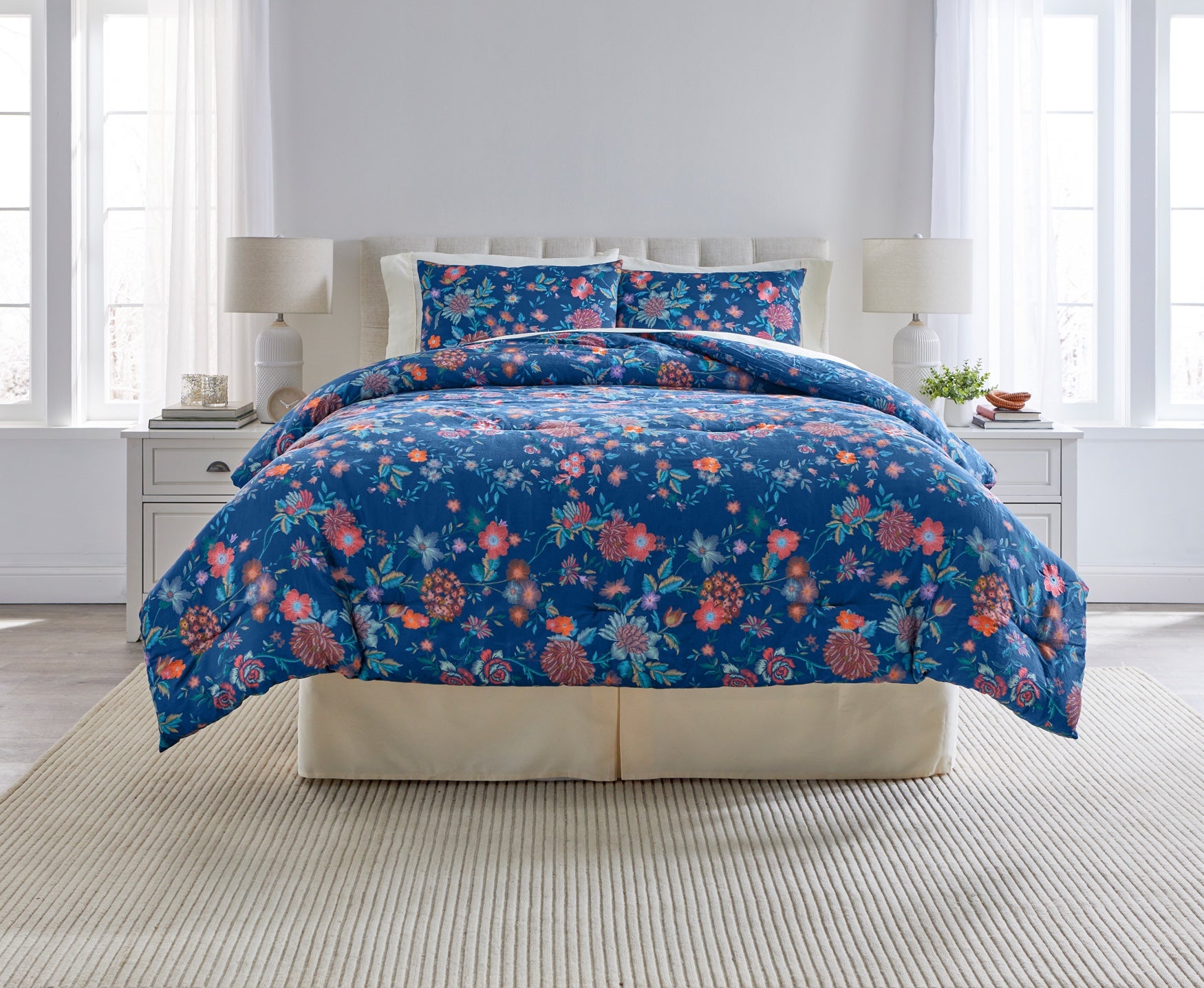 Embroidered Printed 3-Pc. Comforter Set image number 0