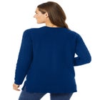 Cable Knit V-Neck Pullover Sweater image number null