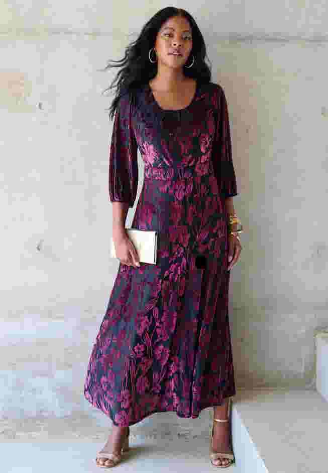 Velvet Burnout Dress image number 0