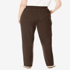 Straight-Leg Stretch Ponte-Knit Pull-On Pants image number 1