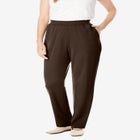 Straight-Leg Stretch Ponte-Knit Pull-On Pants image number 0