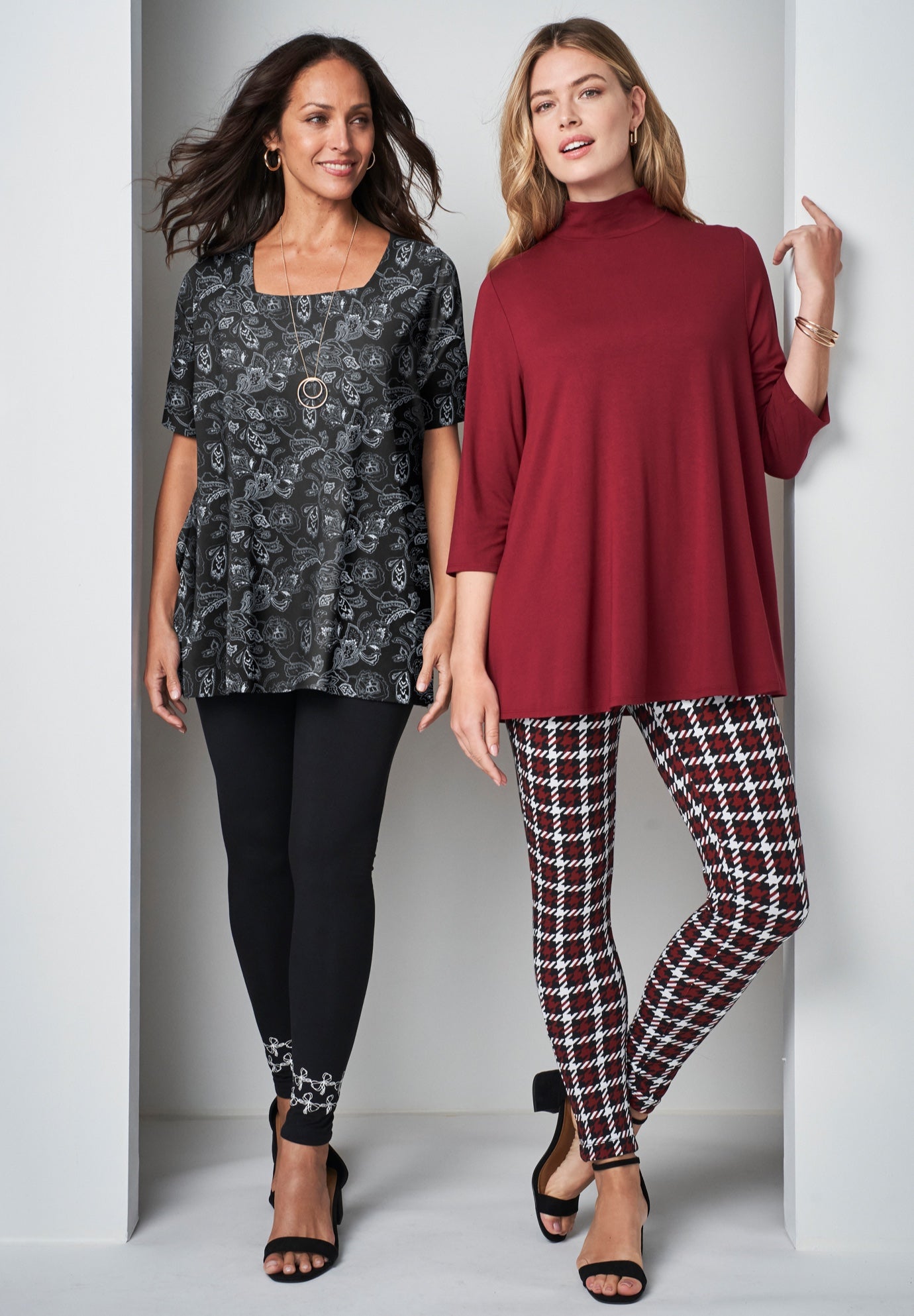 Stretch Cotton Square Neck Tunic image number 1