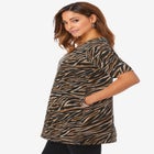 Stretch Cotton Square Neck Tunic image number null