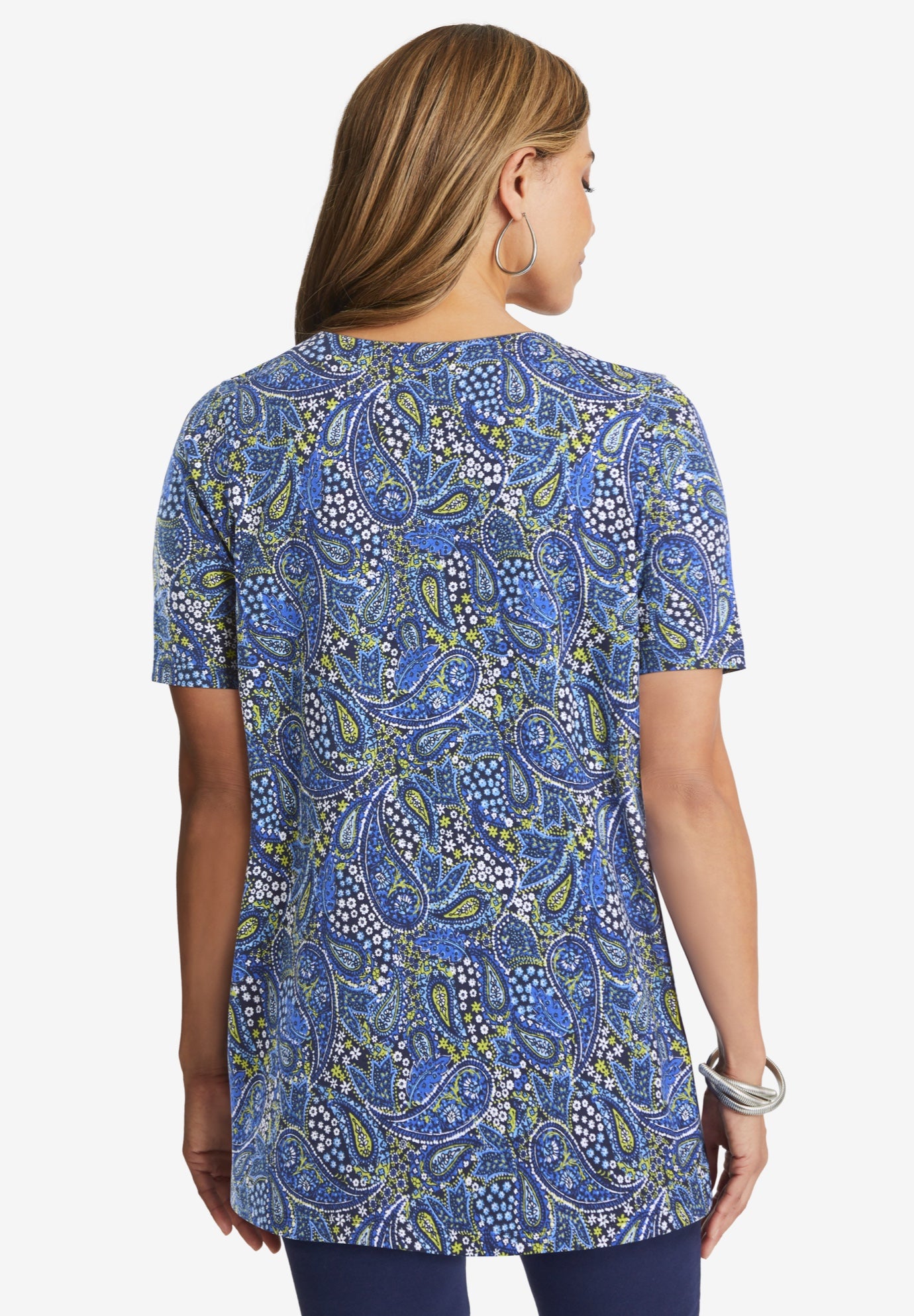 Stretch Cotton Square Neck Tunic image number 2