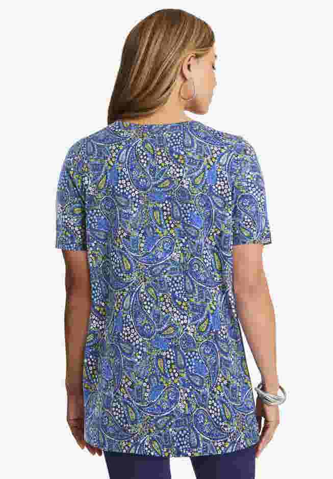 Stretch Cotton Square Neck Tunic image number 1