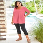 Stretch Cotton Square Neck Tunic image number 0