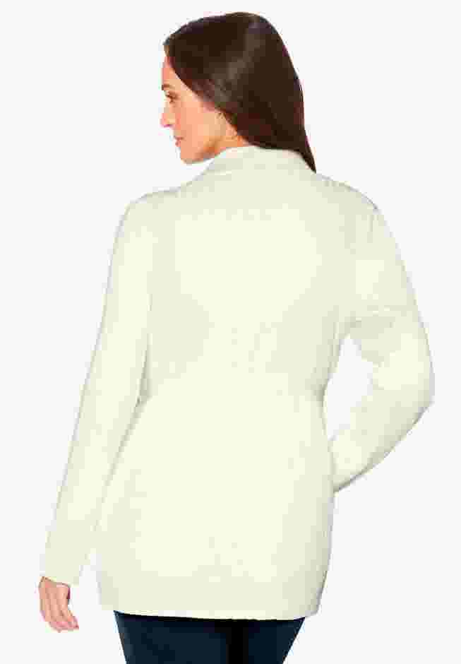 Horizontal Ribbing Button Down Cardigan main image 0