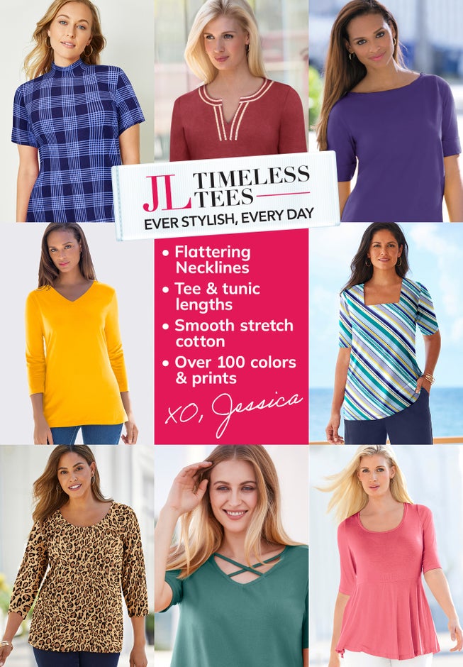 Stretch Cotton V-Neck Tee image number 3