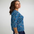 Stretch Cotton V-Neck Tee image number null