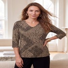 Stretch Cotton V-Neck Tee image number 1