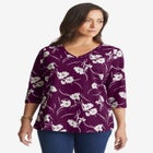 Stretch Cotton V-Neck Tee image number null