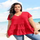 Tiered Slub Ultra Femme Tee image number null