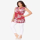 Sleeveless Floral Big Shirt image number null