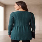 Ribbed Baby Doll Tunic Sweater image number 1