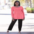 Ribbed Baby Doll Tunic Sweater image number 0