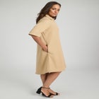 Cuff Sleeve Denim Shirtdress image number null