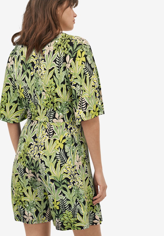 Flutter Sleeve Surplice Romper image number 1